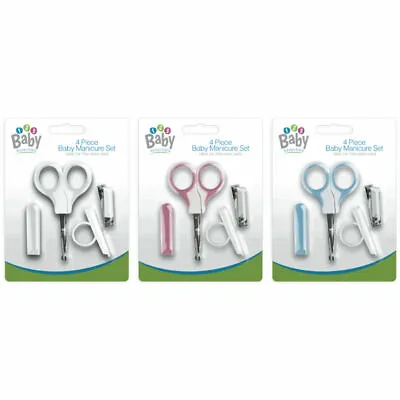 £2.99 • Buy Baby Manicure Set - 4 Piece Care Cutter Scissors Assorted Colours Clippers Safe