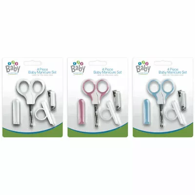 £2.99 • Buy Baby Manicure Set - 4 Piece Care Cutter Scissors Assorted Colours Clippers Safe