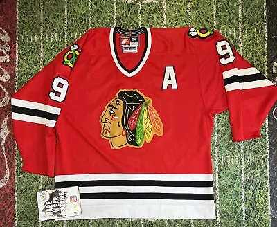 Vintage Bobby Hull Chicago Blackhawks Nhl Hockey  Jersey 52 Nike Fight Strap • $178