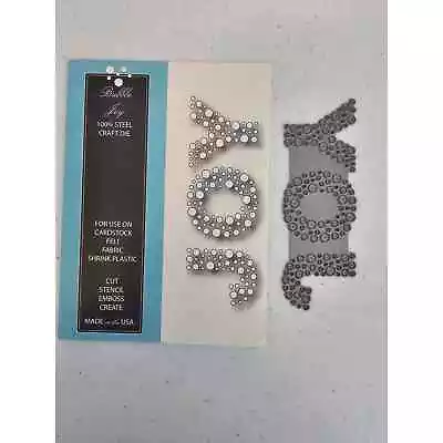 Memory Box Bubble Christmas Joy Steel Die Style 98190 • $9