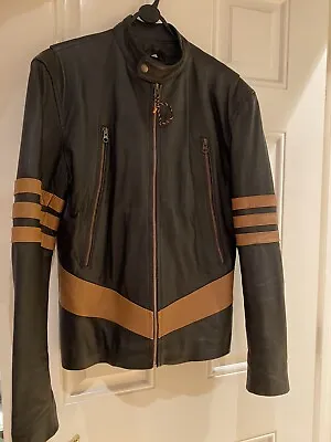 £60 • Buy Small Mens Wolverine Style Brown Soft Leather Jacket