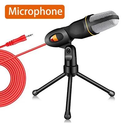 Premium Audio Condenser Microphone With 3.5mm Plug Adaptor Arm Stand Kit For PC • $16.78
