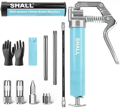 Mini Grease Gun Kit  With 2x 4 Jaw Couplers Sharp Nozzle Extension Adapter • $28.37