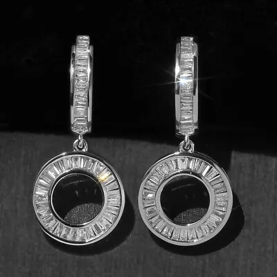£117.36 • Buy 0.5Ct Natural Diamond 14K White Gold Cluster Earrings EWG269-14-25