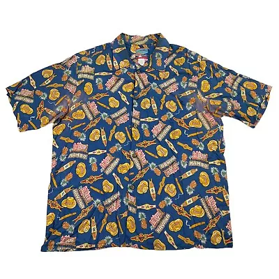 VTG Joe Kealohas Shirt Mens XL 100% Rayon Hawaiian Mambo Beach Camp • $21.95