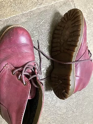 £0.99 • Buy Moshulu Burgundy Perrine Lined Chukka Boots Size 6 Wax Leather Ankle Boot