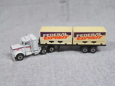 Vintage Federal Express Semi Peterbilt Tractor & Trailer Matchbox 1981 • $23.85