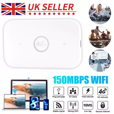 Portable 4G/5G LTE Wireless WiFi Router Mobile Broadband MIFI LCD Hotspot • £22.99