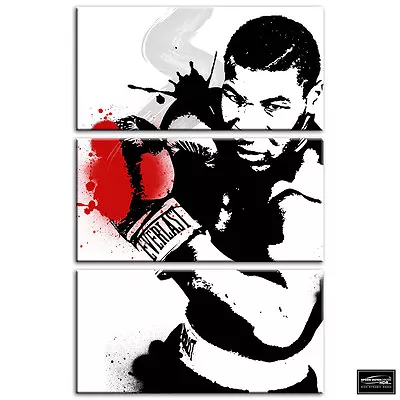 Mike Tyson Grunge Abstract Sports BOX FRAMED CANVAS ART Picture HDR 280gsm • £24.99