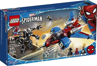 Lego Marvel Super Heroes 76150 SPIDERJET VS VENOM MECH Spiderman NEW SEALED  • $151.99