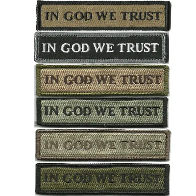 VELCRO® BRAND Fastener Morale HOOK In God We Trust Patches 3.75x1  • $5.95