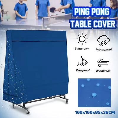 Heavy Duty Table Tennis Table Cover Ping Pong Waterproof Indoor Outdoor • $47.93