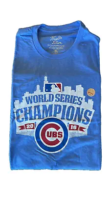 Chicago Cubs MLB Vintage Soft Retro Men's World Series Tee Shirt Royal Blue • $17.95