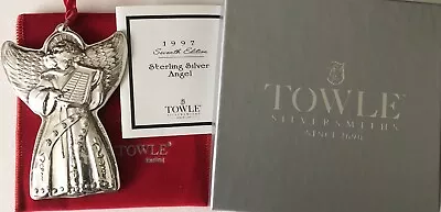 1997 Towle Sterling Silver Angel Christmas Tree Ornament 7th In Series Mint! • $79.95