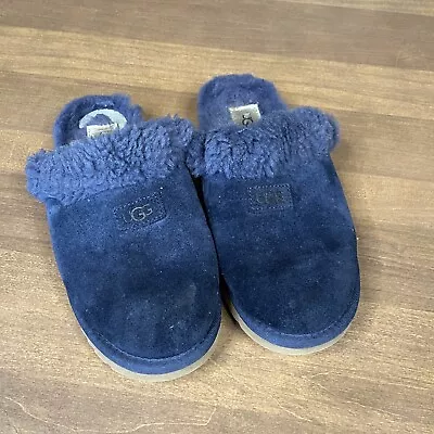 Ugg Australia Comfort Cozy Slipper Loafers Womens Size 6 Blue Medium Wear • $13.56