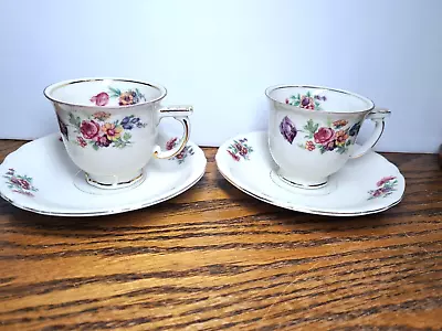 Victoria Miniature Tea Cups And Saucers 2oz Made In Choslovakia • $25.95