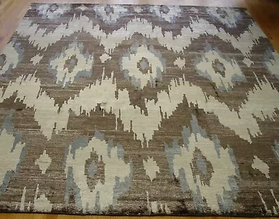 8' X 10' Handmade Viscose Carpet Bamboo Silk Modern Rug Excellent • $850