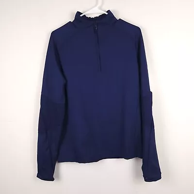 RLX Pullover Mens Medium Blue 1/4 Zip Ralph Lauren Athletic Jacket Nylon Spandex • $29.99