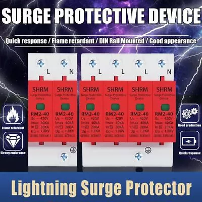 Surge Protector Device Low-Voltage Arrester SPD 1-4P Electric House Protective • $13.75