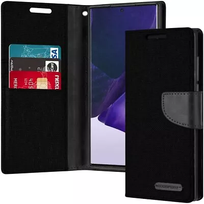 $11.99 • Buy Wallet Case For Samsung Note 20 Ultra/ Note 10  Plus/ Note 9 Note 8 Canvas Denim