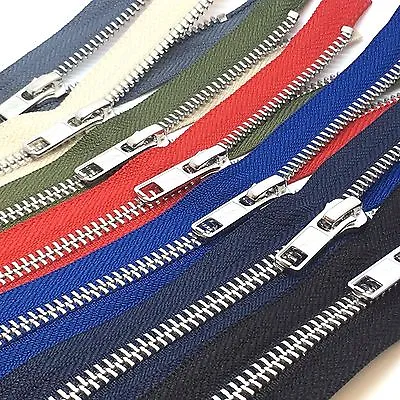 YKK Zip Open End Metal Teeth Coat Zips  - 9 Zipper Colours In 12 Lengths • £4.35