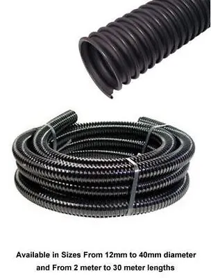 Reinforced Ribbed Pond Hose Flexible Corrugated Fish Pump Filter Pipe Tubing • £15.95