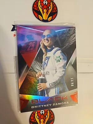 2022 Panini Chronicles RACING BRITTNEY ZAMORA BLACK RED PARALLEL /99 O3080 • $1.99