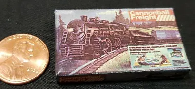 Miniature Dollhouse  Or Room Box Cannonball Freight Train Set • $8.99