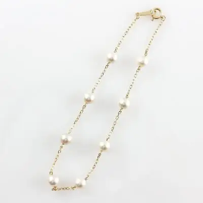 Mikimoto Akoya Pearl 5.0mm Bracelet 18K Approx 20.5cm Yellow Gold From Japan • $860.51