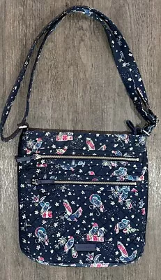 Vera Bradley Crossbody Holiday Owls Christmas Triple Zipper Zip Hipster Bag • $19.99