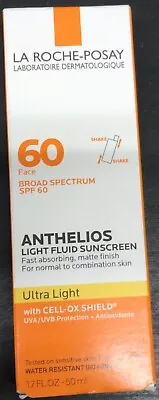 2 Pks La Roche-Posay Anthelios 60 Ultra Light Sunscreen SPF 60 1.7oz 06/24 +(i8) • $32