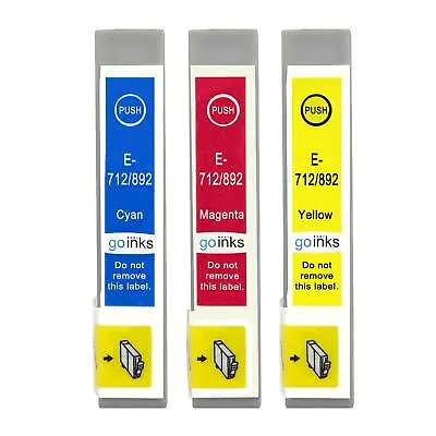 £7.50 • Buy 3 C/M/Y Ink Cartridges For Epson Stylus CX4300, DX4400, DX7000F, DX7450, SX205
