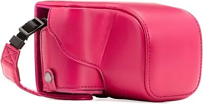 $35.30 • Buy MegaGear Sony Alpha A6300 A6000 16-50mm Leather Camera Case With Strap Hot Pink