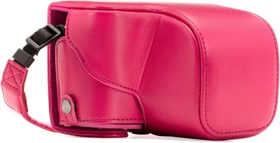 $35.30 • Buy MegaGear Sony Alpha A6300 A6000 16-50mm Leather Camera Case With Strap Hot Pink