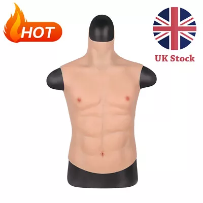 Male Chest Suit Cosplay Muscle Belly Soft Silicone Muscles Crossplay Macho • £89