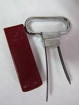 Vintage Phoenix Ware 2 Prong Wine Bottle Cork Puller Opener Maroon Made Italy  • $14.98