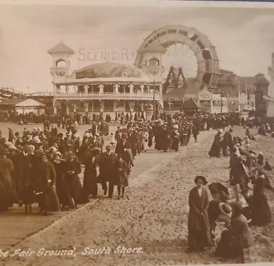 Blackpool Pleasure Beach Fairground Scene RP Real Photo Postcard A18 • £10.99