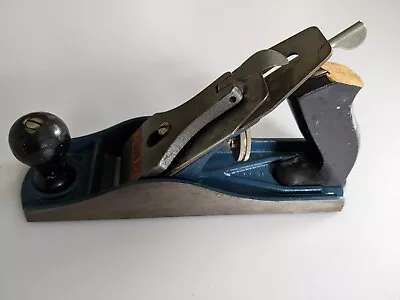 Vintage Stanley Blue Plane Model C557B With Stanley Blade H1204 Made In USA • $18