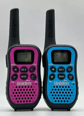 Uniden 99 Channel Kid-Z Walkie Talkie Handheld Radio 2 Pack Blue Pink • $55