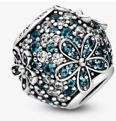 $45 • Buy PANDORA Charm Sterling Silver ALE S925 PAVE GREEN DAISY FLOWER 798797C01.Retired