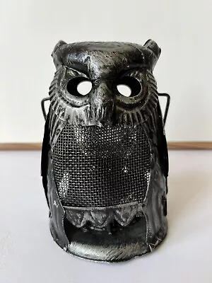 Nice Vintage Metal Owl Tealight Votive Candle Holder Lantern Halloween • $50