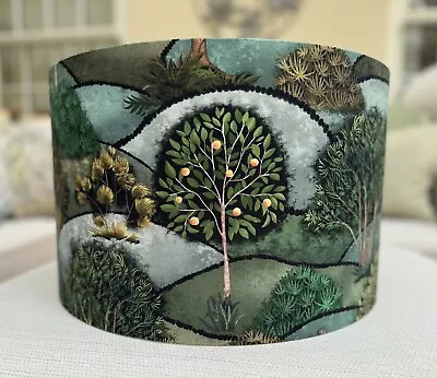 Trees Lamp Shade Fabric Green Meadow Woodland Trees Countryside Fruit • £28