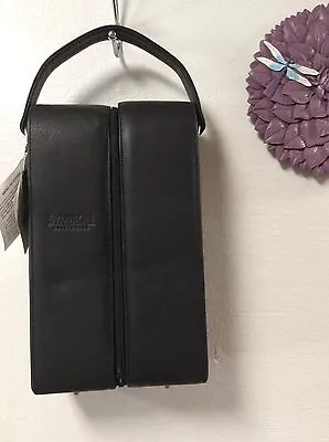 Bellino Symbion Healthcare Leather Carrier Black Zip Opening Footed New H16 • $29.99