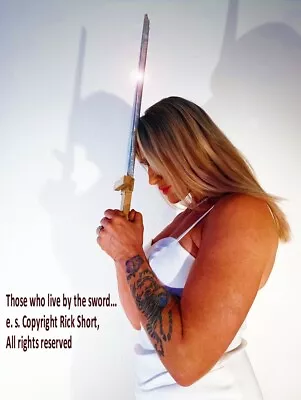 Blonde Female Sword Fighter Warrior Model Fine Art Portrait Photography • $19.99