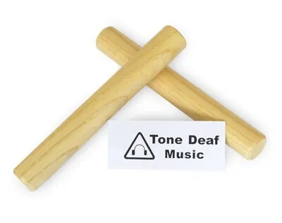£8.90 • Buy WOODEN CLAVES - 2x 7” Hardwood Maple Hand Percussion Clave / Rhythm Stick Latin