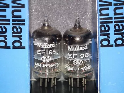 Matched Pair EF95 5654 6AK5W Mullard WHYTELEAFE Square Getter NOS Made In UK • $199