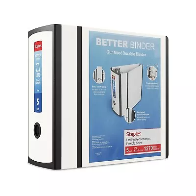 Staples 5  3-Ring Better Binder White 2/Pack ST55820-CCVS • $28.28