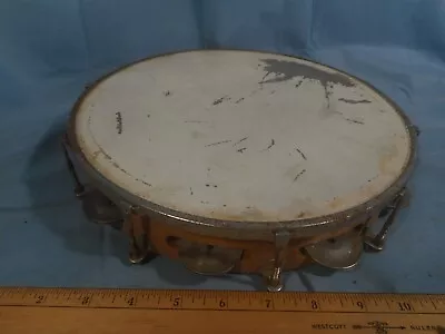 Vintage 1960s? Wood Single Row Tambourine Hand Percussion Instrument • $4.95