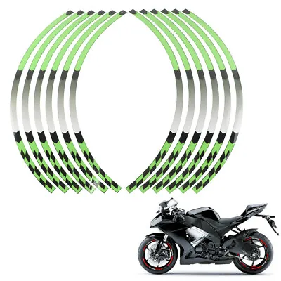 17  Rim Stripes Wheel Tape Sticker Decals Fit KAWASAKI NINJA 1000 250 300 Green • £17.04