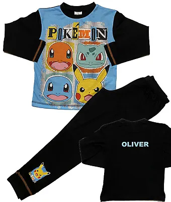 £11.95 • Buy Pokemon Boys Pyjamas Pikachu Pjs Can Be Personalised